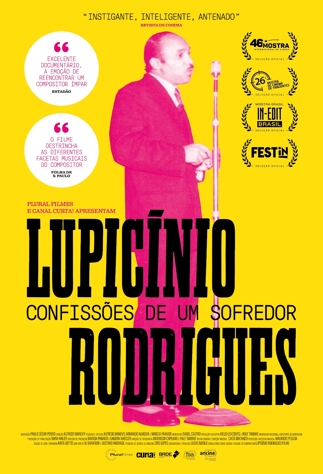 "Lupicínio Rodrigues: Confissões de Um Sofredor". Cartaz. Reprodução